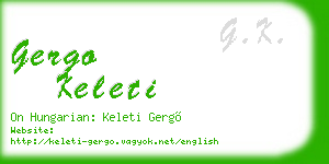gergo keleti business card