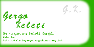 gergo keleti business card